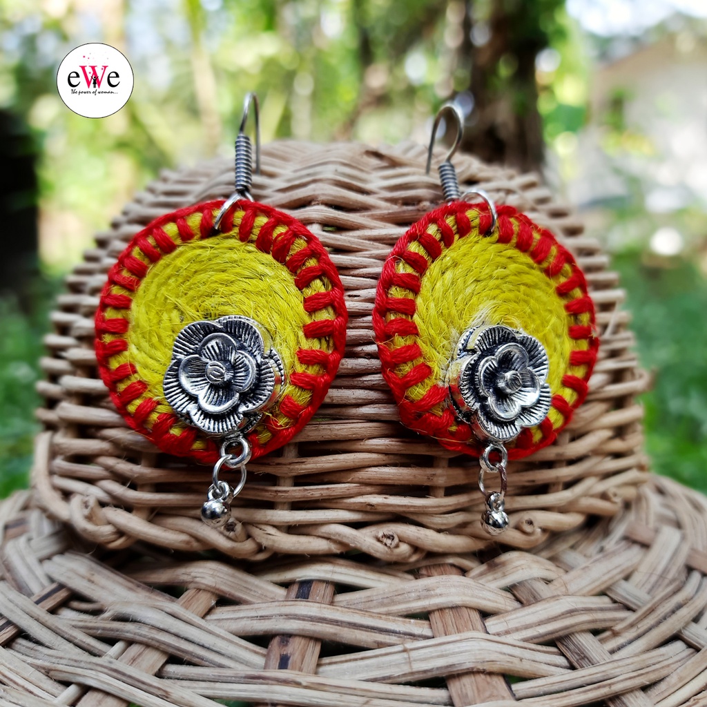 Handmade earrings with hot sale silk thread